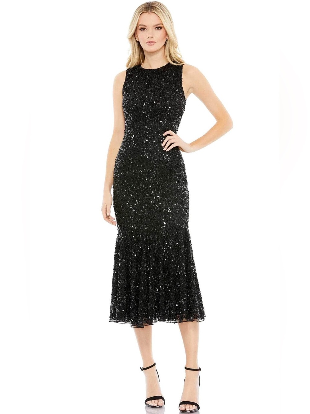 Elegant Black Sequin Dress‎ Mac Duggal NWT # 5597 size 6